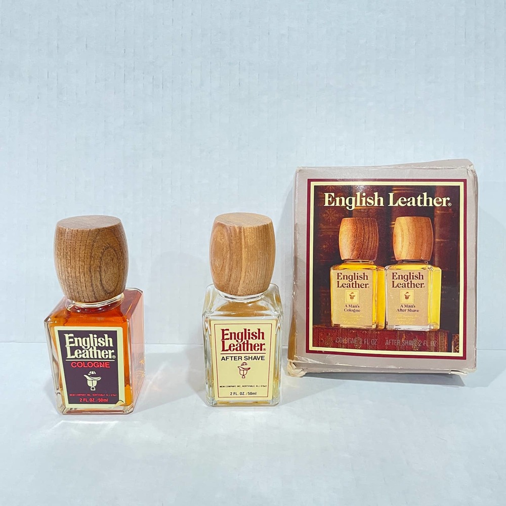 English Leather A mans Cologne and After shave bottles lot of 2 2 oz